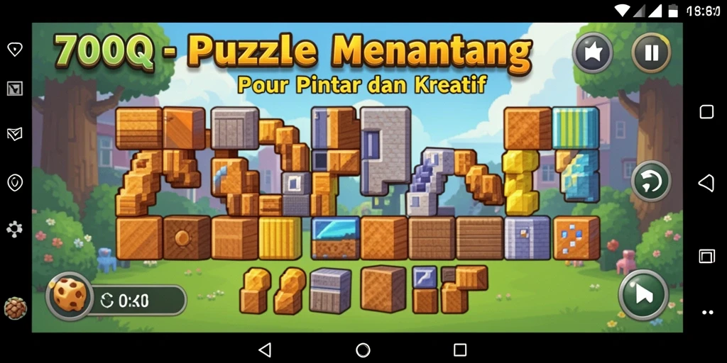 Tampilan gameplay 700Q yang menarik dan penuh tantangan Puzzle.