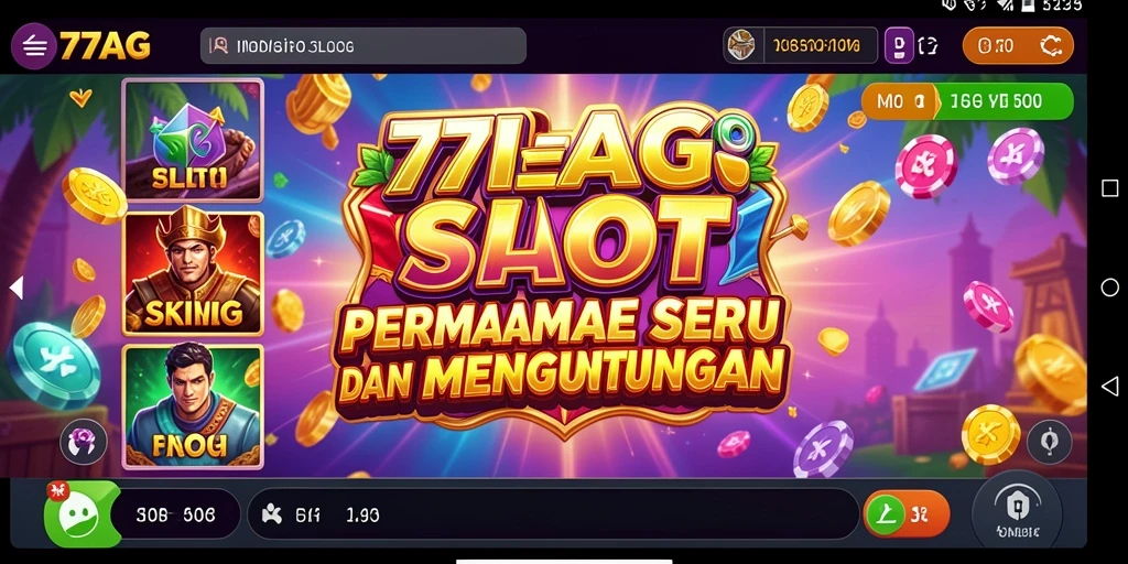 Tampilan utama 77AG yang menampilkan gameplay slot yang seru.