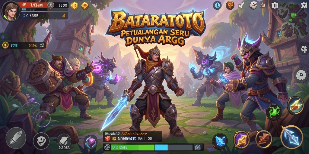 Screenshot menunjukkan aksi mendebarkan dalam dunia ARPG.