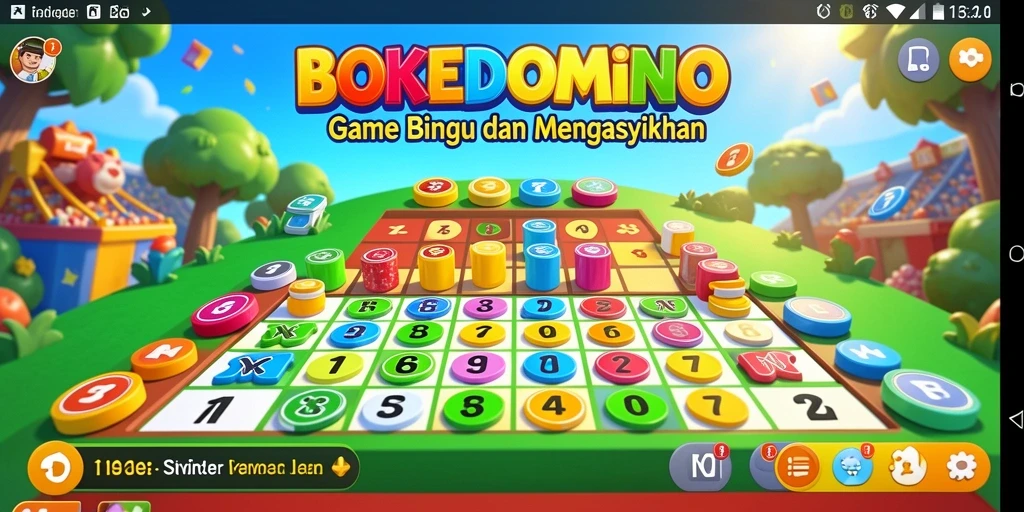 Tampilan gameplay BOKEDOMINO yang mendebarkan dan interaktif di Bingo.