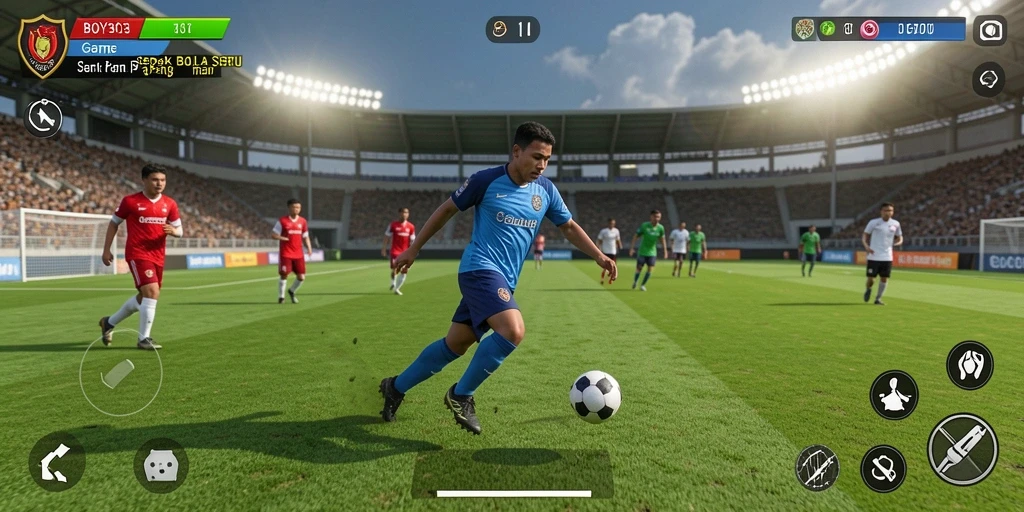 Tampilkan aksi seru dari pertandingan sepak bola BOY303.