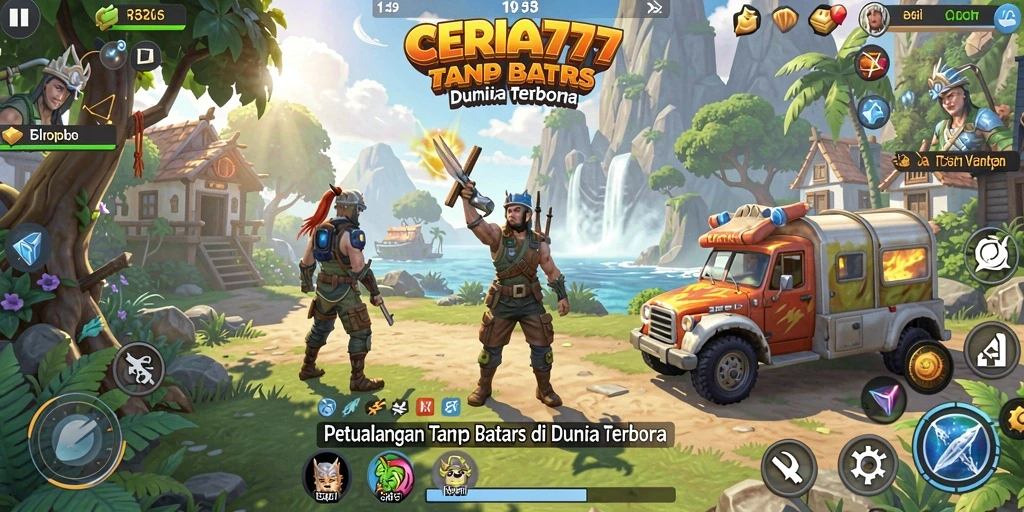 Tampilan gameplay <strong>CERIA777</strong> dengan eksplorasi dunia terbuka yang megah.