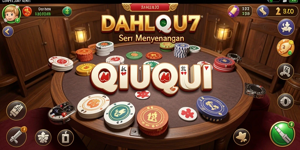 Screenshot gameplay DAHLIA77 dengan tampilan seru permainan QiuQiu.