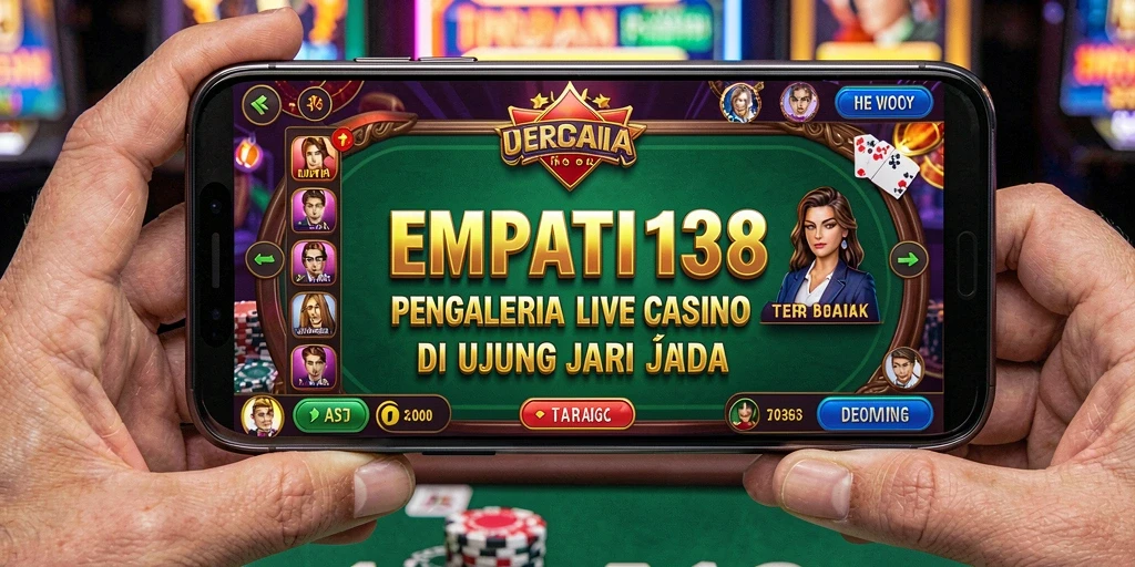 Screenshot main Live Casino dengan dealer profesional dan interaksi langsung.
