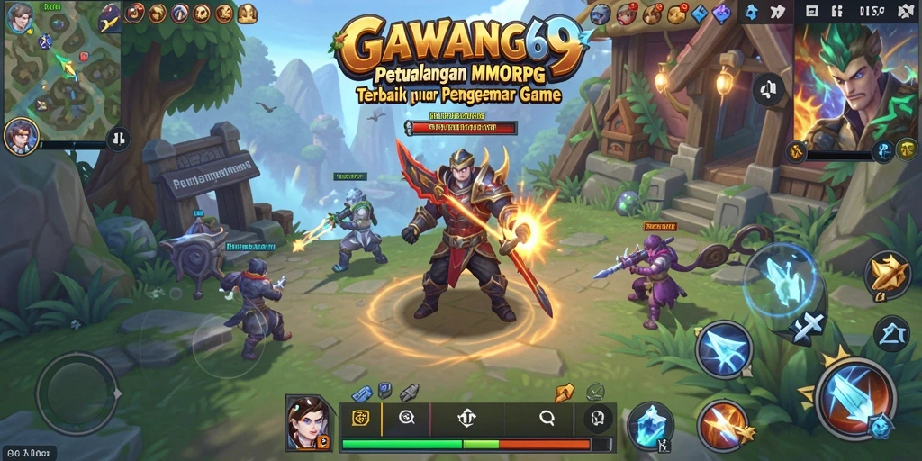 Tampilan gameplay menarik dari GAWANG69 dengan pertarungan epik.