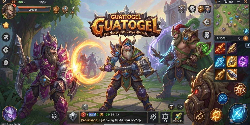 Tampilan gameplay GUATOGEL yang memukau dalam dunia MMORPG.
