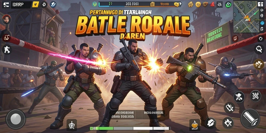 Gameplay seru dalam arena pertarungan Battle Royale IDRRP.
