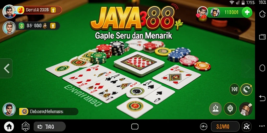 Screenshot gameplay JAYA388 menampilkan momen seru bermain Gaple.