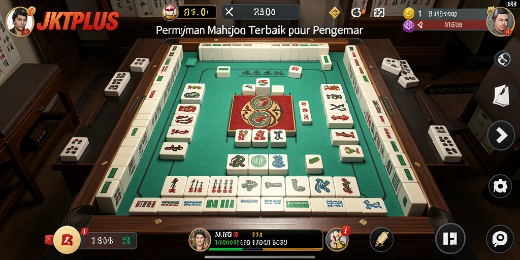 Tampilan gameplay JKTPLUS yang menakjubkan dengan elemen Mahjong.