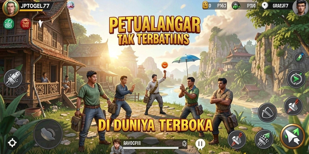 Screenshot gameplay JPTOGEL77 yang menampilkan petualangan Open World.