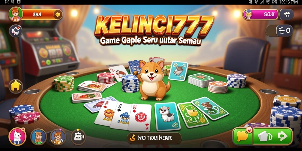 Tampilan gameplay seru KELINCI777 saat bermain Gaple.