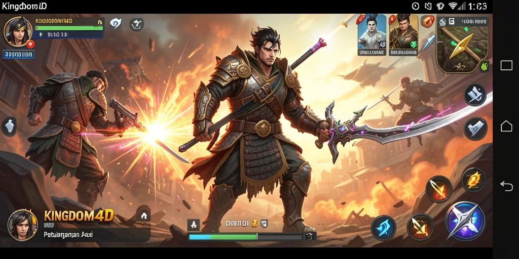 Tampilan layar gameplay KINGDOM4D yang penuh aksi dan seru.