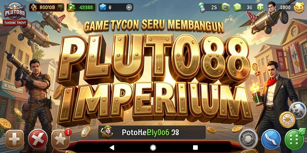 Screenshot gameplay PLUTO88 menunjukkan strategi dan kreativitas dalam membangun bisnis.