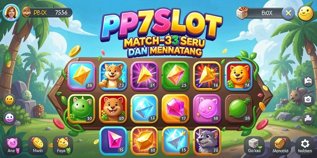 Tampilan gameplay PP7SLOT yang cerah dan menawan.