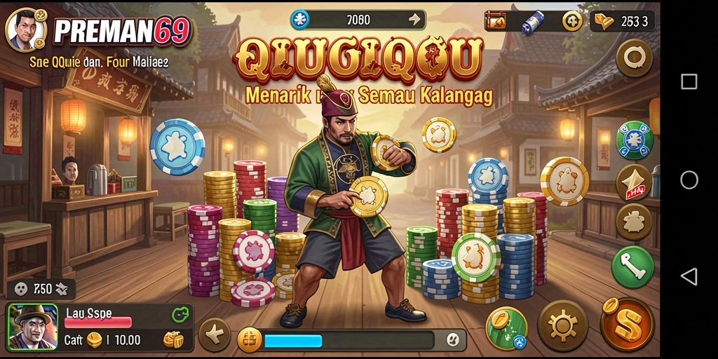 Screenshot gameplay QiuQiu yang menarik di PREMAN69.