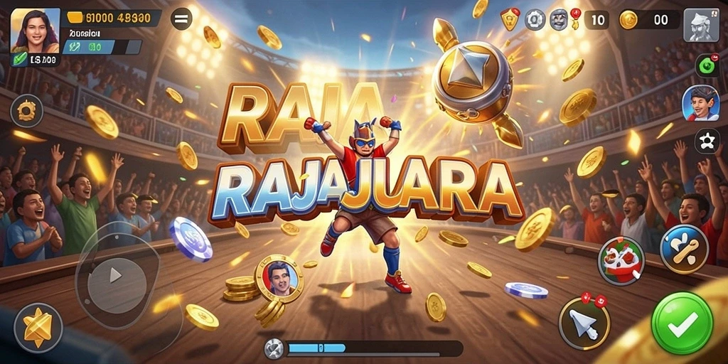 Tampilan gameplay RAJAJUARA yang mendebarkan dan penuh tantangan.