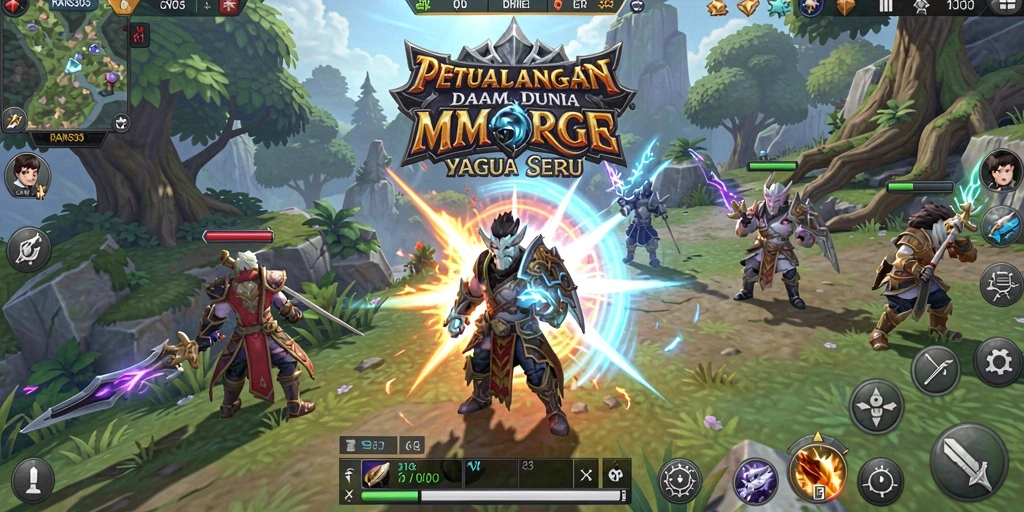 Gameplay RANS303 menampilkan pertarungan seru dan dunia fantastis.