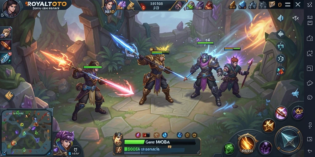 Tampilan dinamis gameplay ROYALTOTO yang penuh aksi.