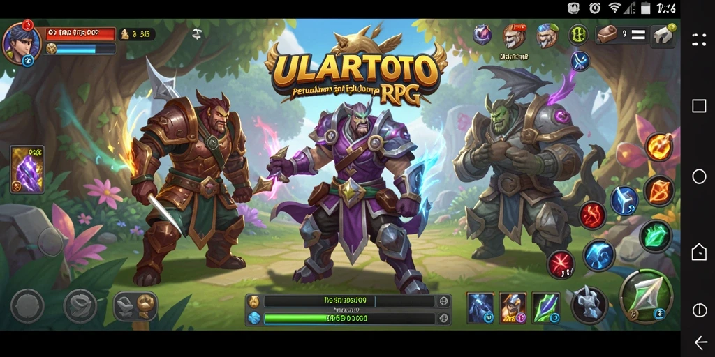 Tampilan karakter dan pertempuran seru dalam gameplay ULARTOTO.
