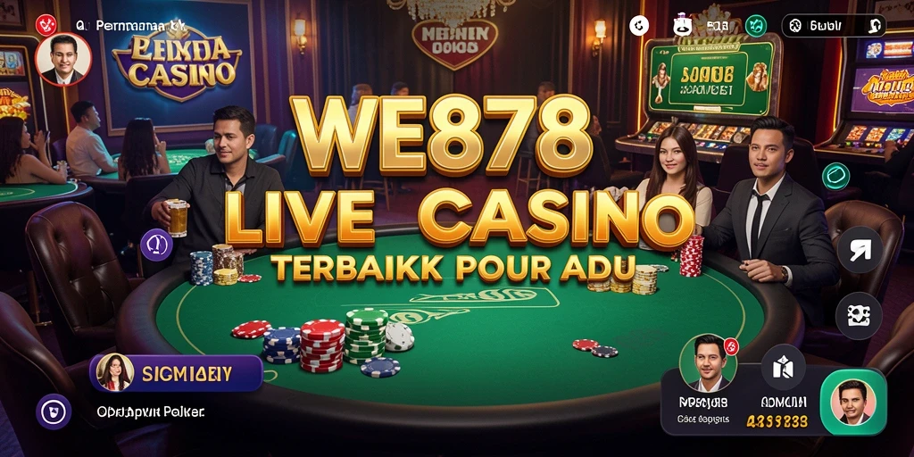 Tampilan gameplay Live Casino di WE878 dengan dealer profesional.